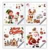 Christmas Window Clings Cling, PVC Waterproof Santa Claus/ Elf Snowman/Elk/House Stickers, Reusable Easy Peel And Stick Holiday Decor Glass