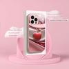 Custodia per telefono in vetro metallizzato rosa con bordo metallico per iPhone 11 12 13 14 15 16 17 Pro Max Plus 17Air 16E 7 8 X Xr XsMAX Cover