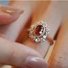 Imitation Ruby Ring Women'S Luxury Full Set Seiko Premium Gold Plated Opening Adjustable Hand Jewelry