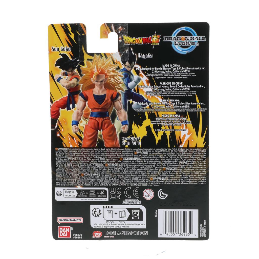 Bandai Dragon Ball Super Evolution Super Saiyan 3 Goku Action Figure 5-inch
