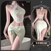 Sex underwear seduction passion neck belly pocket set pure desire wind can show buttocks set perspective backless flirting