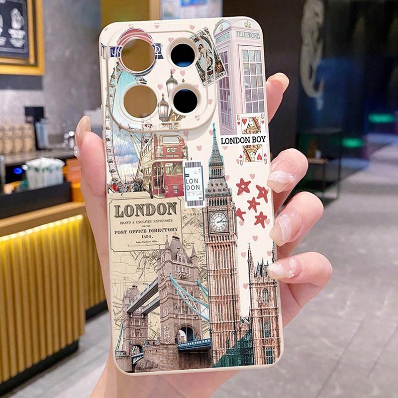 

London Noria Design Phone Case For Xiaomi Redmi 13 12 14C 13C 12C Redmi Note 14 13 12 Pro Plus 5G 12S 11 10 Shockproof TPU Cover Redmi Note 14 Pro 5G (Global)