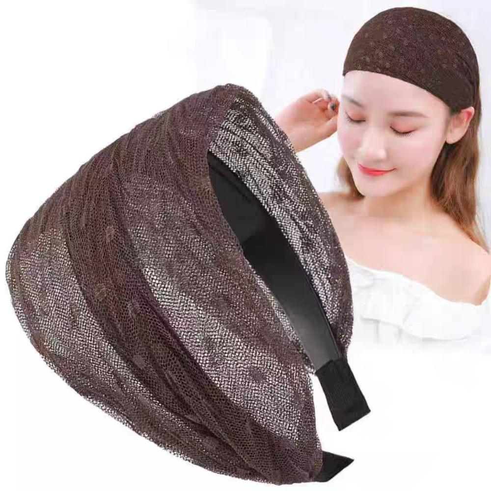 Non Slip Wide Side Hair Hoop Hollow Women Lace Hairbands For Women Girls