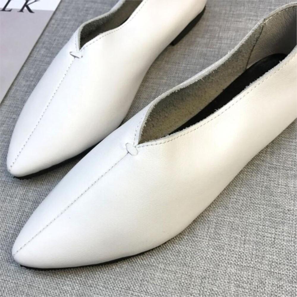 Brand Spring Autumn Woman Soft Leisure Flats Leather Shoes Woman Moccasins Loafers Female Casual Driving Footwear Big Size 34~40