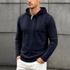 Men's Hooded Cable Knit Pullover Sweatshirt Casual Long Sleeve Fall Winter Outerwear