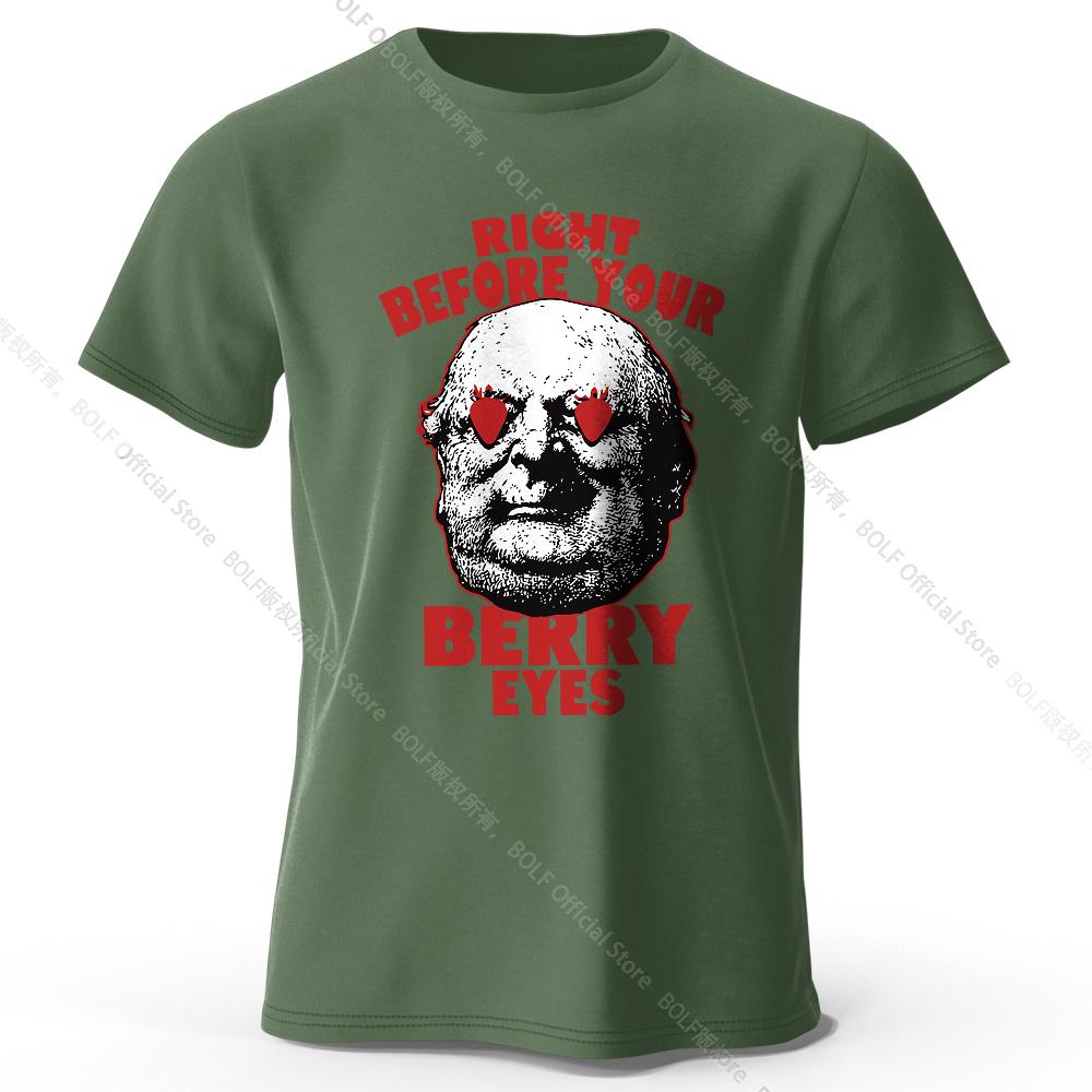 Herr T-shirt med tryck 'Men's Right Before Your Berry Eyes' 100% Bomull Oversize Frukt Ordvits Grafiska T-shirts för Kvinnor Sommartoppar Streetwear