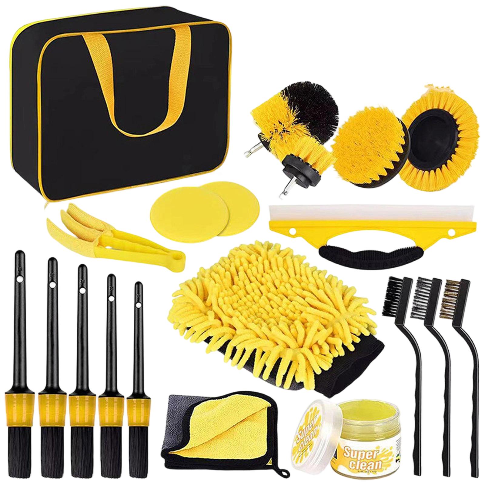 

For Cleaning Detailing Brush Tire Brush Flexible And Car Rim Cleaning Brush Set One Size