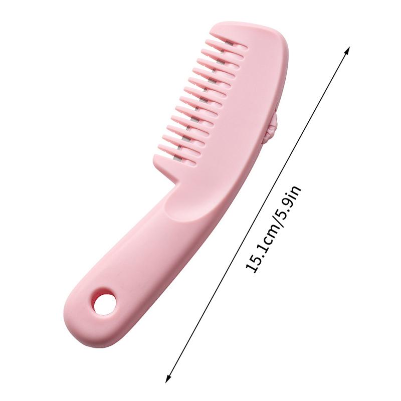 Hair Cutting Comb Hair Brushes With Razor Blades Hair Trimmer Cutting Thinning Tool Professional Styling Barber Cutter Accessory