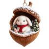 Creative Nut Shell Small Animal Pendants, Christmas Tree Artificial Hedgehog, Puppy, Sheep Ornaments for Festive Decoration