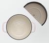 Vermicular 22cm Shallow Cast Iron Enamel Pot In Matte Cloud Waterless Cooking and Bake Includes Recipe Oven Pot Pink, Function, Booklet, 2,