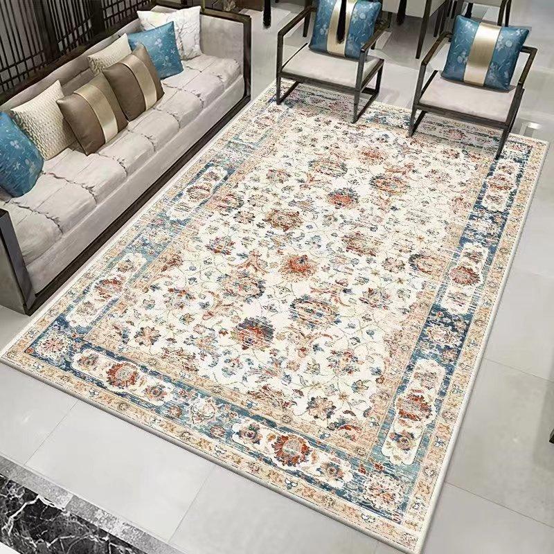 

Retro Floral Dormitory Ultra-Soft Thickened Cuttable Anti-Slip Hallway Mat, Romantic Design with Unique Charm. Fashionable Vintage Velvet Mat 100*160CM