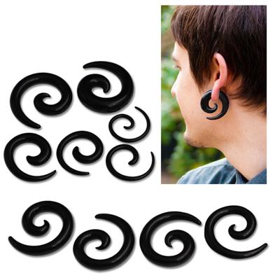 Punk Spiral Soru İşareti Tasarım Et Tüneli Kulak Genişleticiler Genişleticiler Tıkaçlar