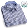 Men's Oxford Shirts Long Sleeve 100% Cotton Casual Plaid Soft Regular Fit Formal Dress Shirt Social Blouse Male Clothes 6XL 7XL