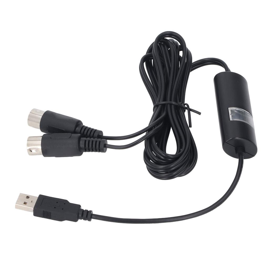 USB zu MIDI Kabel 5ft USB MIDI Schnittstellenadapter MIDI zu USB Kabel Konverter für Musikkeyboard Klavier zu PC Laptop