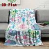 Cute Axolotls 2D Flat Pattern Flannel Blanket High quality All Seasons Warmth and Comfort Perfect for Christmas Gifts.PMT0914068