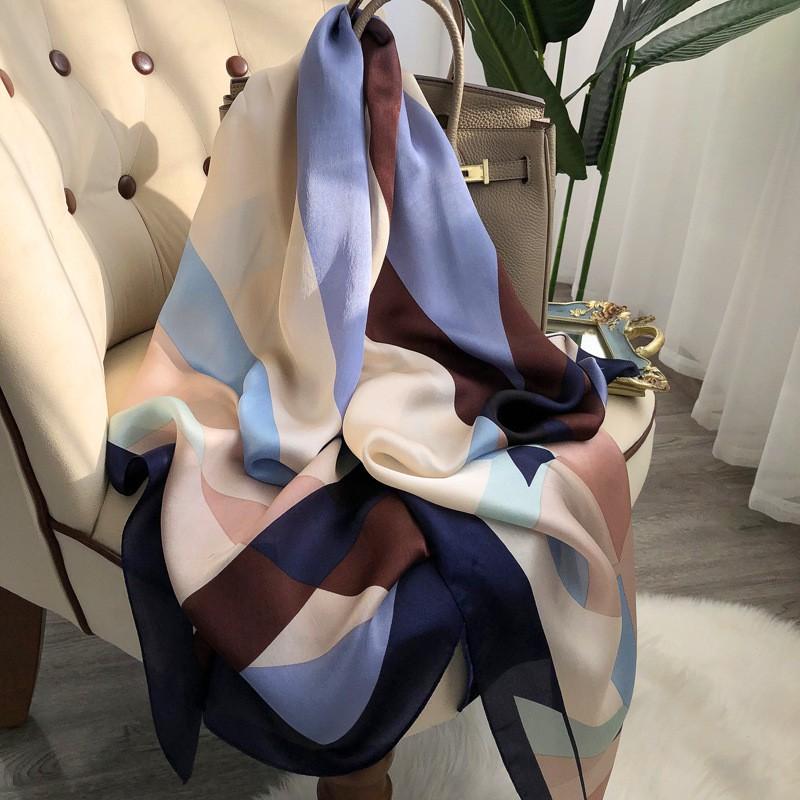 Silk Scarf 100% Mulberry French Style New Chinese Sunscreen Shawl