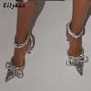 Mode Eilyken PVC Transparent Silber KRISTALL Damen Pumps Mode Knöchelriemen Braut Dünne Hohe Absätze Frühling Herbst Hochzeitsparty Schuhe