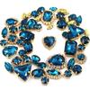 50pcs Set Shining Multicolor Water Drop Rhinestone DIY Craft Mixed Claw Drill Buckle Crystal Buckle Wedding Dresses
