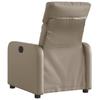 Electric Recliner Chair Cappuccino Brown Faux Leather