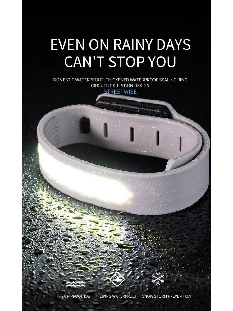 LED Mini Portable Armband Light COB Night Running Wrist Lamp 500LM Outdoor Camping Cycling Rechargeable Safety Warning Lantern