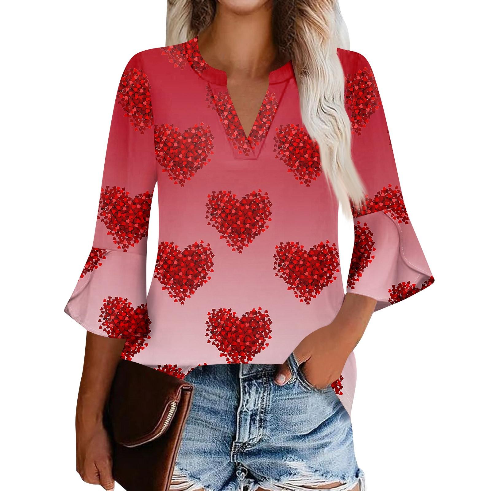 

Женская рабочая рубашка с плиссировкой и рукавом 3/4, рубашка с V-образным вырезом, повседневная рубашка с завязками на талии, деловая рубашка XL розовый