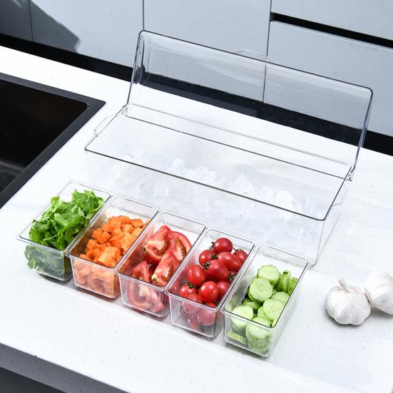 

Fridge Fruit Box with Ice Stoarge Space Transparent Lid 5