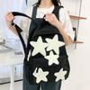 Women's Casual School Backpack Fashi Five-Pointed Star Shoulder Bags For Teenagers Girls Students Large Capacity Laptop Handbags