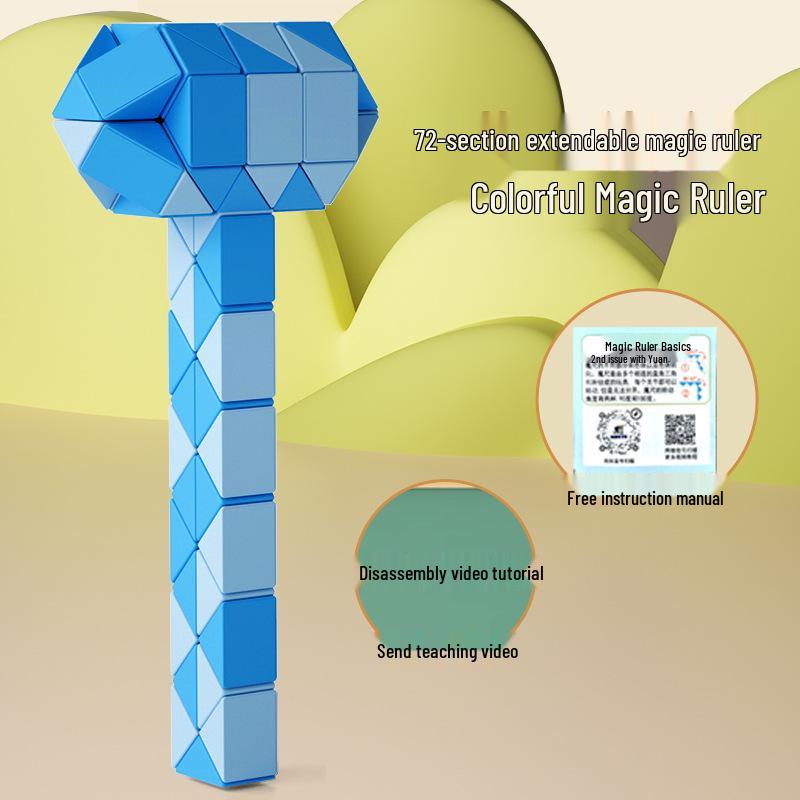 Folding Magic Ruler Set: Colorful Educational Toy for Kids - 24/36/48/60/72 pcs.