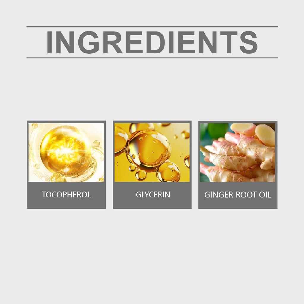 Ginger Root Hair Oil — A multi-purpose care product suitable for hair, body, eyebrows, and eyelashes; comes with a roll-on applicator.