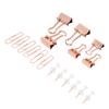 Office Clips Kit Colored Metal Antirust Push Pins Paper Clips Binder Sets Paper Storage Decoration