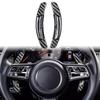2x For Porsche Panamera/Macan/718 Carbon Fiber Steering Wheel Shift Paddle Trim