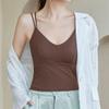 Letný tielko s vypchávkami na prsia z ľadového hodvábu, crop topy s halter krkom, dámske letné camisole, camisole bez chrbta, módne bandeau, dámska crop vesta bez rukávov
