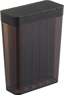 Yamazaki Jitsugyo 3761 1 Cup Sorting Refrigerator Rice Bottle Black Tower Measuring Rice Stocker Sliding Type Approx. W18.5XD8.5XH24.5cm