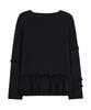 Taibseobiseu Flared Ruffle Top [Black]