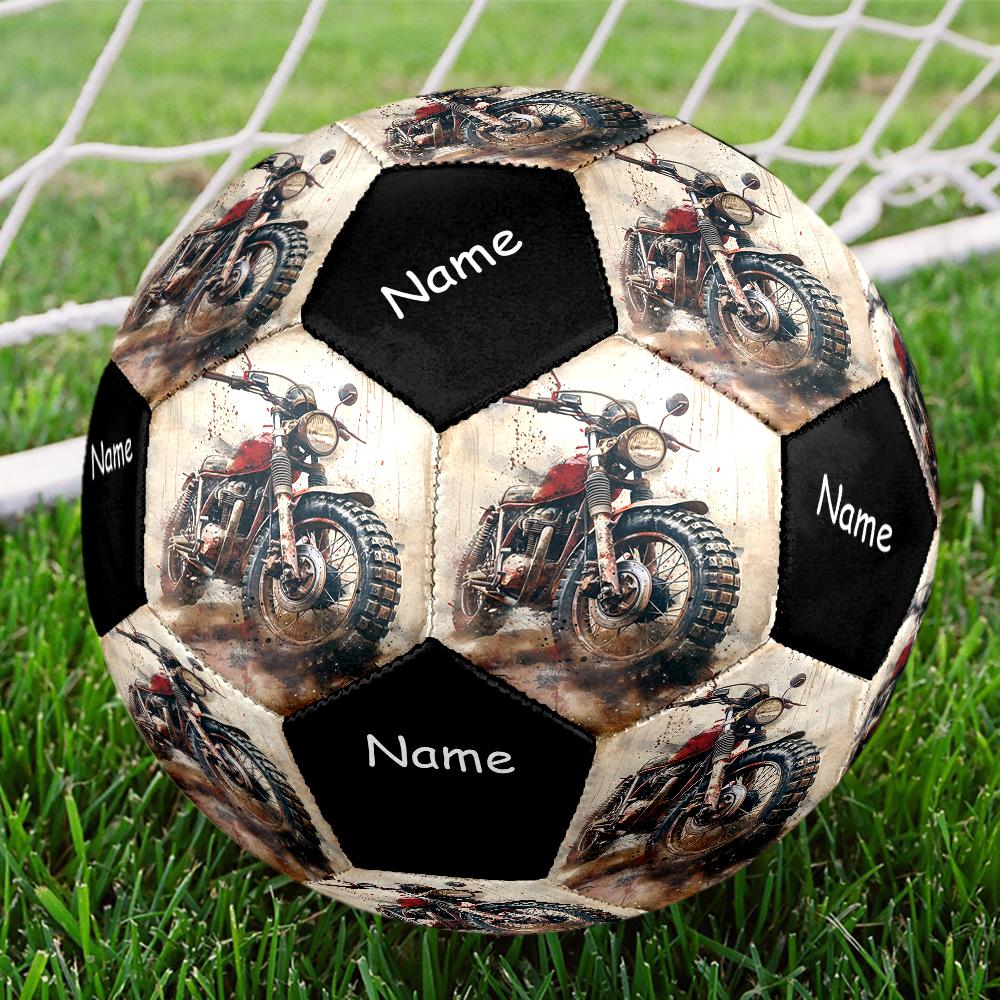 Custom Name Off Road Motorcycles Theme Size 5 Soccer Ball, Suitable for Both Indoor and Outdoor Matches, a Gift Suitable for Everyone.