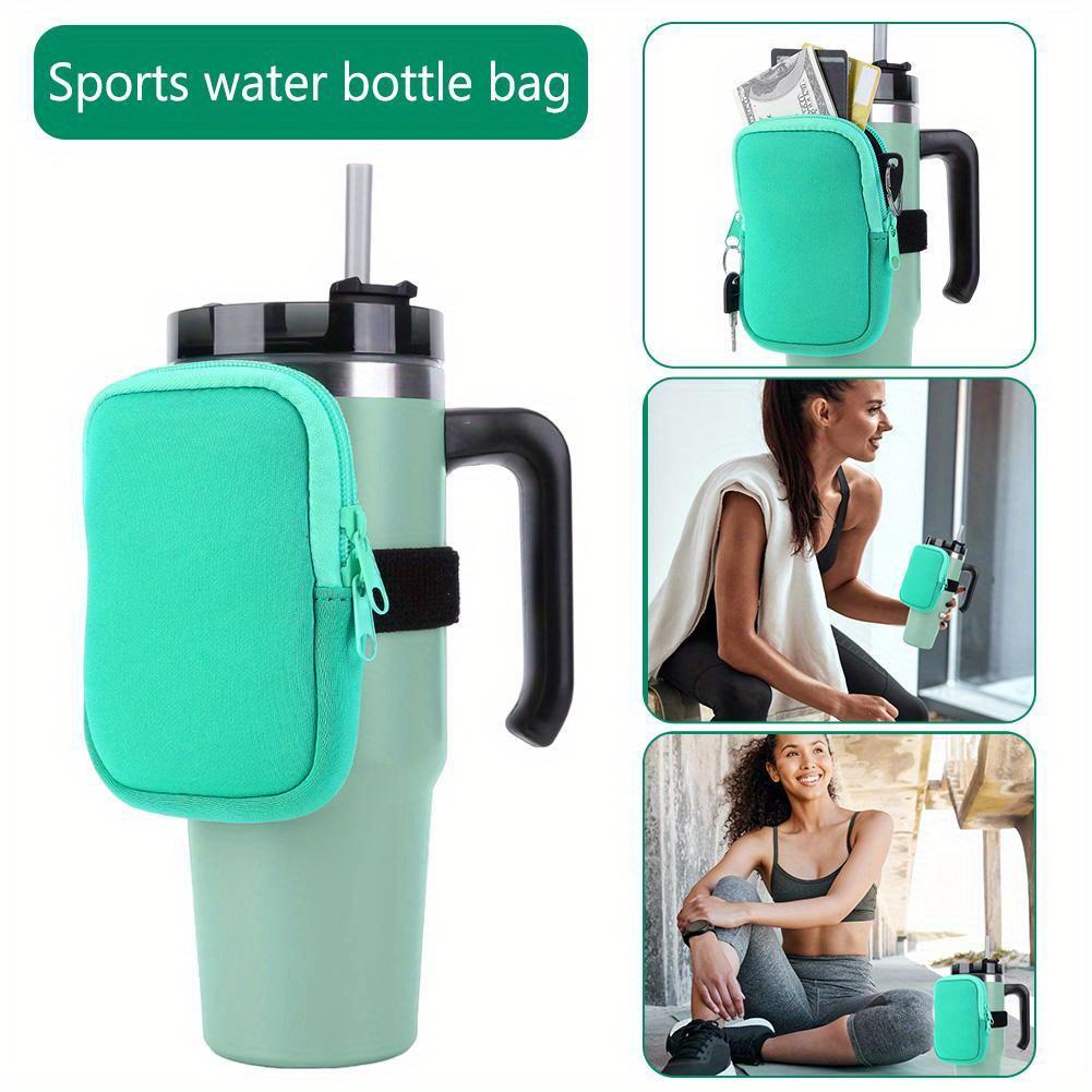 Multifunctional Coin Purse Keys Wallet Earphone Bag Water Bottle Pouch For Cups Solid Color Anti Slip Cup Bag