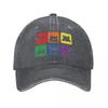 Klassische Lustige Katzen Stolz Katzenliebhaber Lgbt Katzenliebhaber Baseballkappen Unisex Stil Used Denim Kopfbedeckung Outdoor Golfmützen Kappe