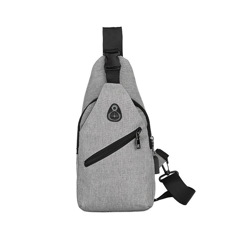 Breast bag men's new trendy backpack business casual multi-functional charging shoulder messenger bag