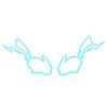 Car Styling Stickers Iridescent Cute Lightning Animal Silhouette Waterproof Auto Window Decals Accessories