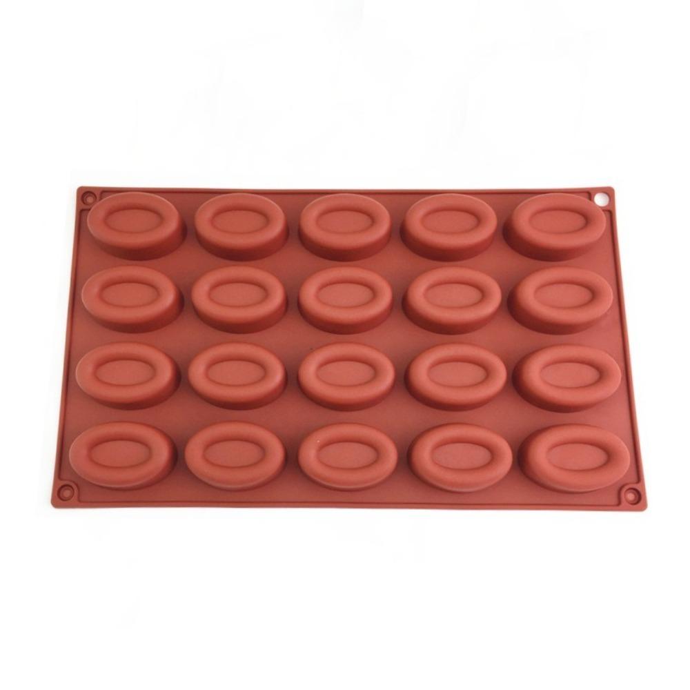 

Легкосъемная овальная форма для мыла, 20 ячеек, противень для кексов, желе, форма для приготовления саварина, кухонные инструменты для выпечки