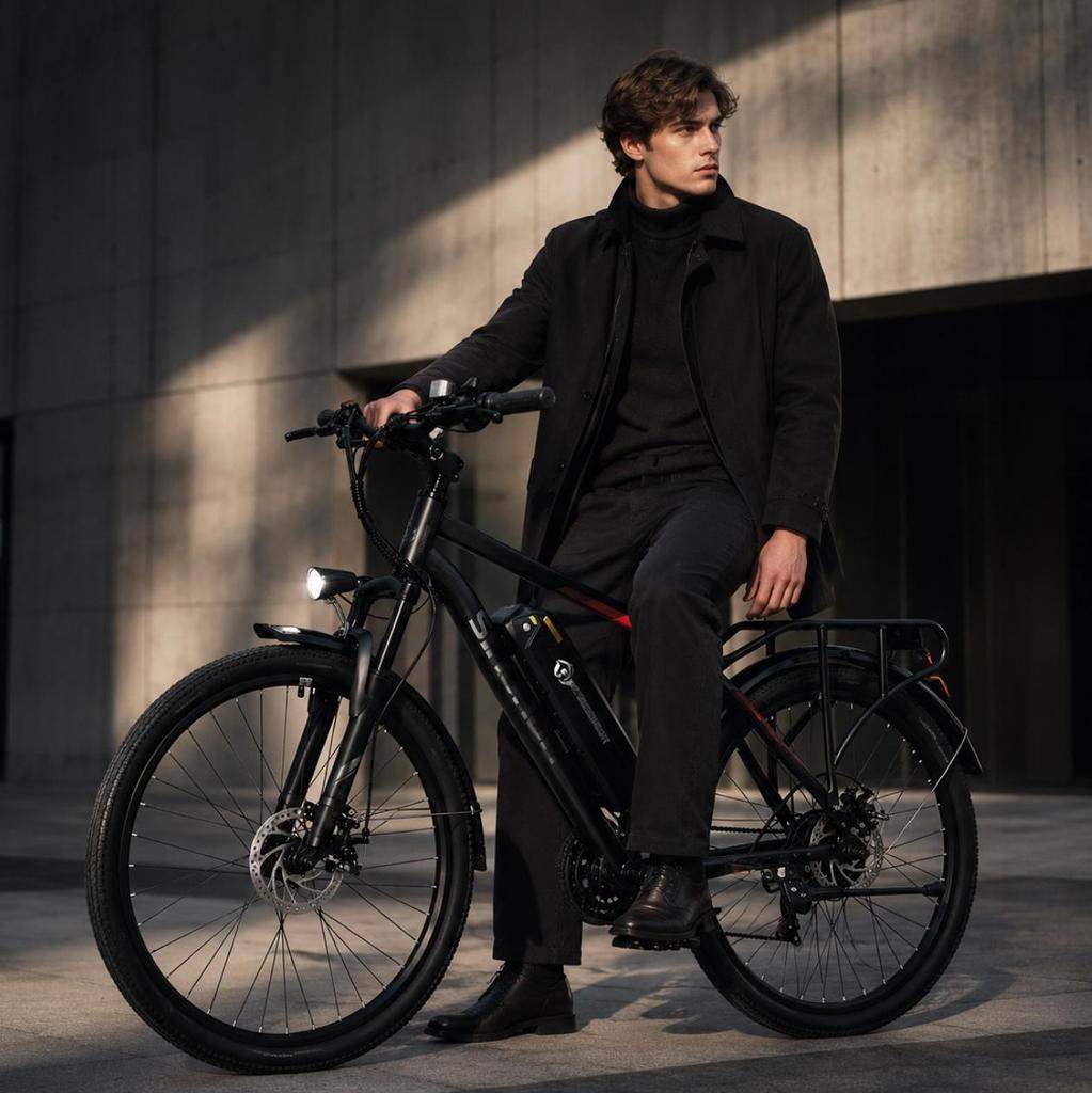 26'' 500W Electric Mountain Bike, 48V 12.5Ah Removable Battery 21 Speed Adult Electric Bicycle, Lock Suspension All Terrain E-Bike with Rear Rack