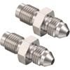 3AN Male to 3/8-24 Male Inverted Flare Stainless Steel Brake Adapter Fitting Connector 2PCS