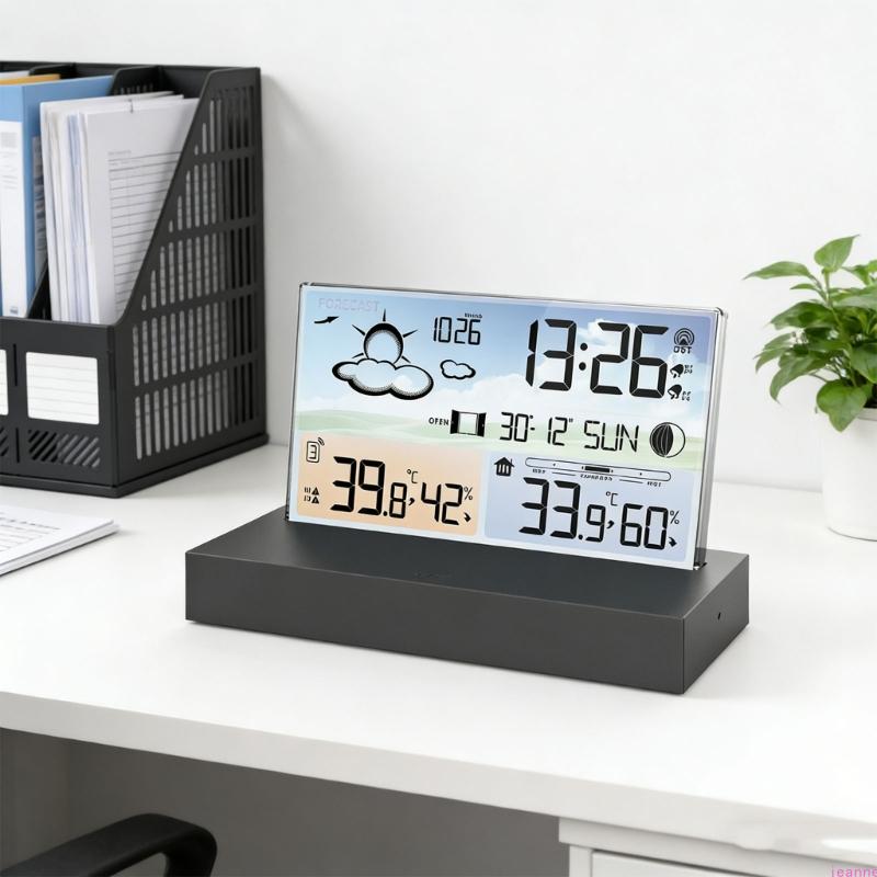 

Цветной дисплей Экологический монитор Часы с отображением показаний внутри и снаружи Фаза Луны и Календарь CN