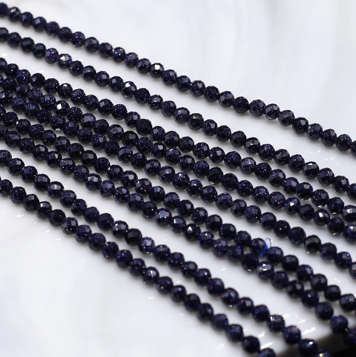 

Граненые бусины из натурального камня, изолированные бусины с золотым песком для изготовления ювелирных изделий, ожерелье, браслет, серьги, аксессуар 4mm