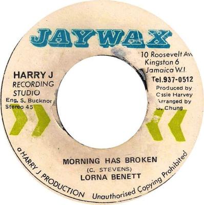 7inch Record LORNA BENNETT  THE N.GS  Morning Has Broken  Version Roots NONE Jaywax 1972 Jamaica Reggae Ska  Dub Used