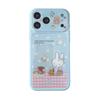 Large Grid KT Cat & Rabbit iPhone 15/17/16 PROMAX Case, Anti-fall