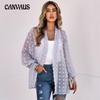 Spring Women's Plus Size Cardigan V Neck Loose Lace Shirt