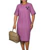 Women's new fashion temperament elegant solid color loose large size African dress