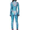 Women Hollow Out Mermaid Fish Scale Shell 3D Digital Printing Halloween Cosplay Costume Adults Carnival Party Dance Dress Up Jumpsuit