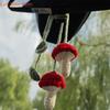 Y4UA 2pcs designs Crochet Car Mirror Accessories Car Interior Hanging Charms
